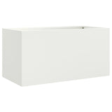 Vidaxl plantenbak 62x30x29 cm staal wit