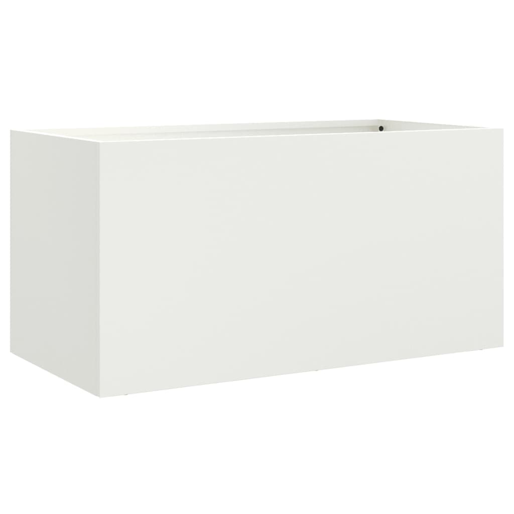 Vidaxx jardinière 62x30x29 cm acier blanc