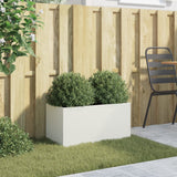 Vidaxx jardinière 62x30x29 cm acier blanc