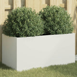 Vidaxl plantenbak 62x30x29 cm staal wit