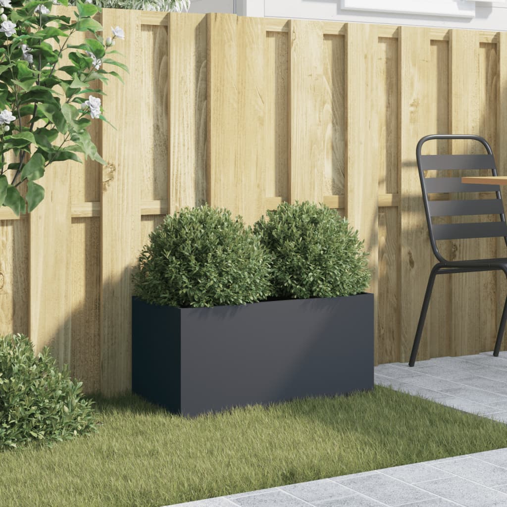 Vidaxx jardinière 62x30x29 cm acier anthracite