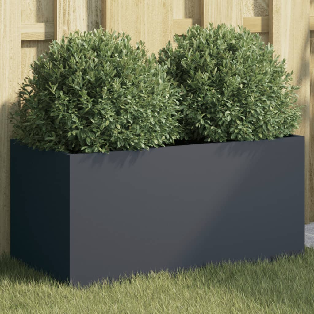 Vidaxx jardinière 62x30x29 cm acier anthracite