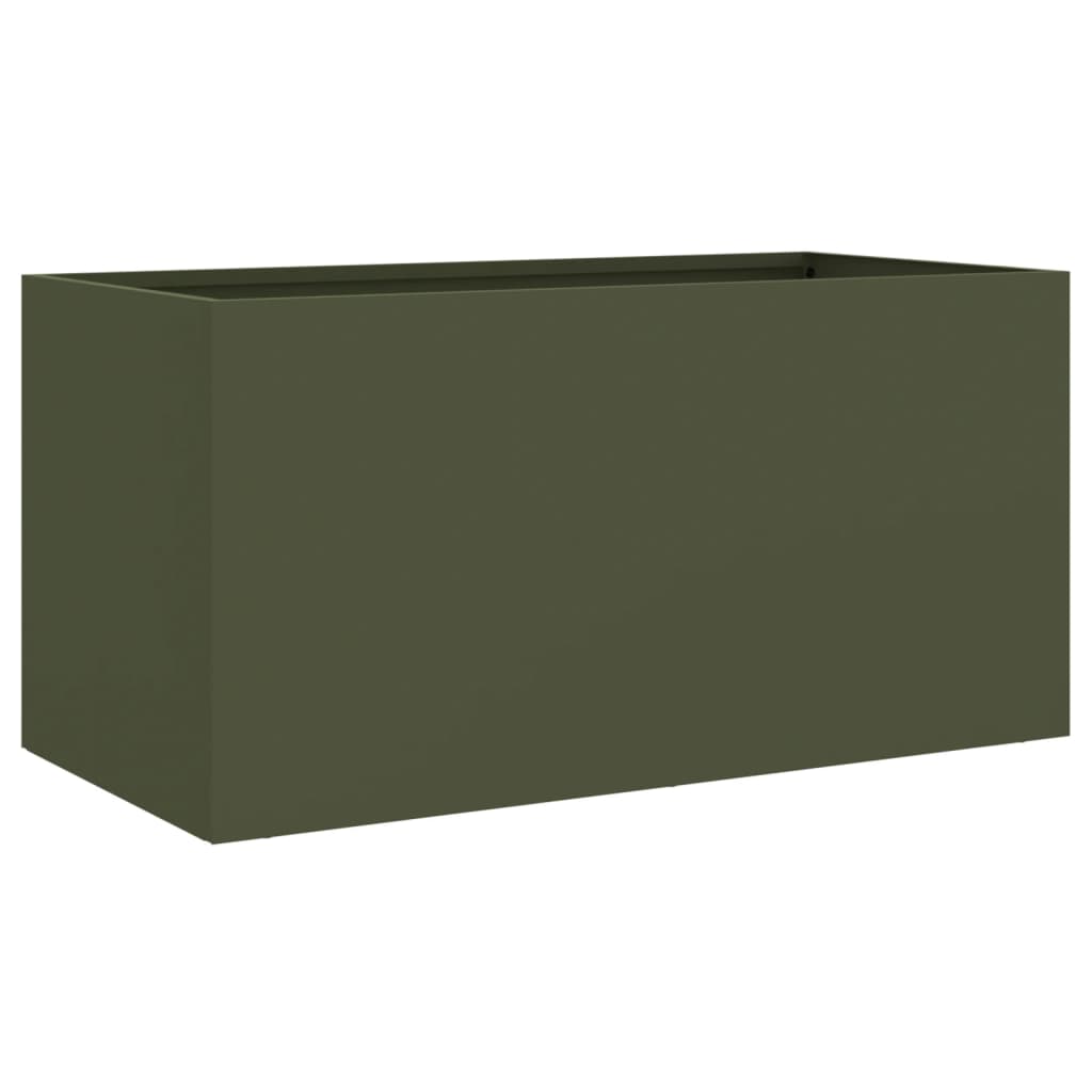Vidaxx jardinière 62x30x29 cm acier vert olive