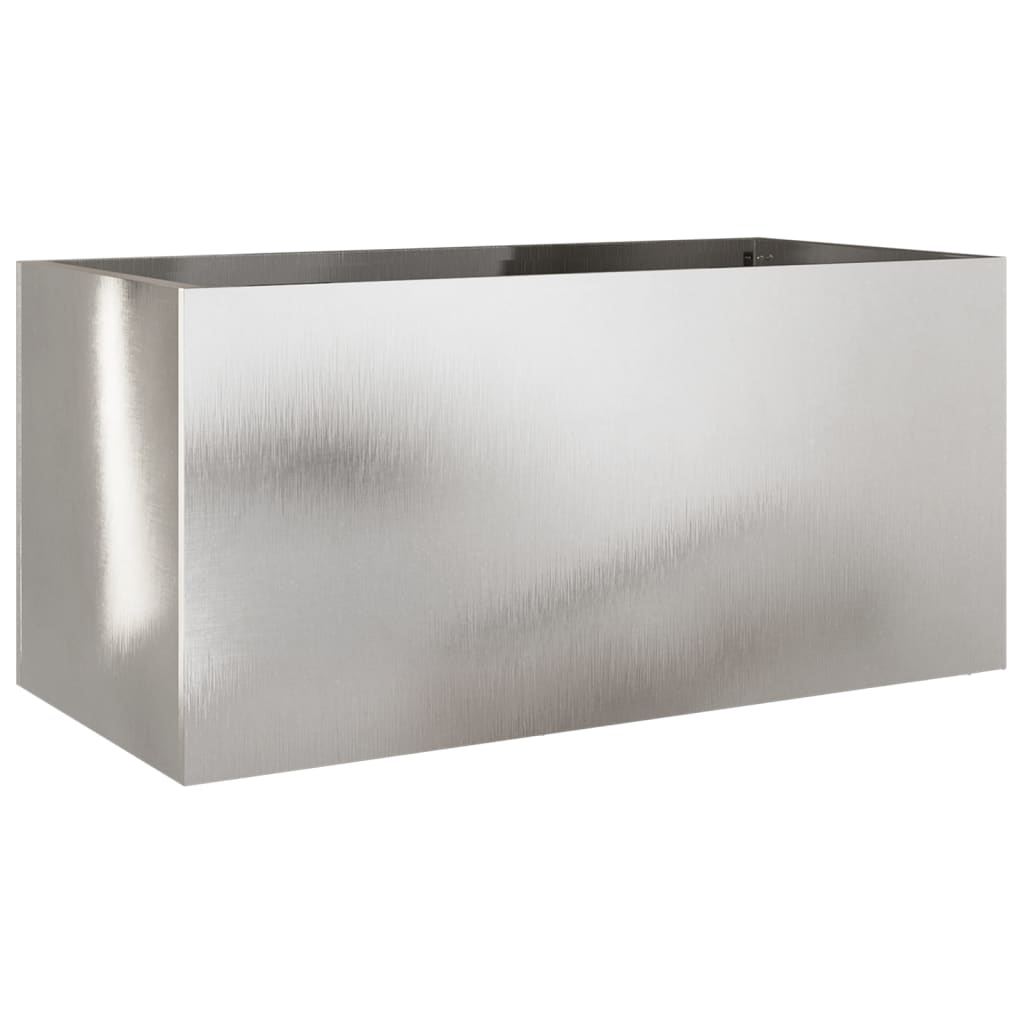 Vidaxx jardinière 62x30x29 cm acier inoxydable argenté