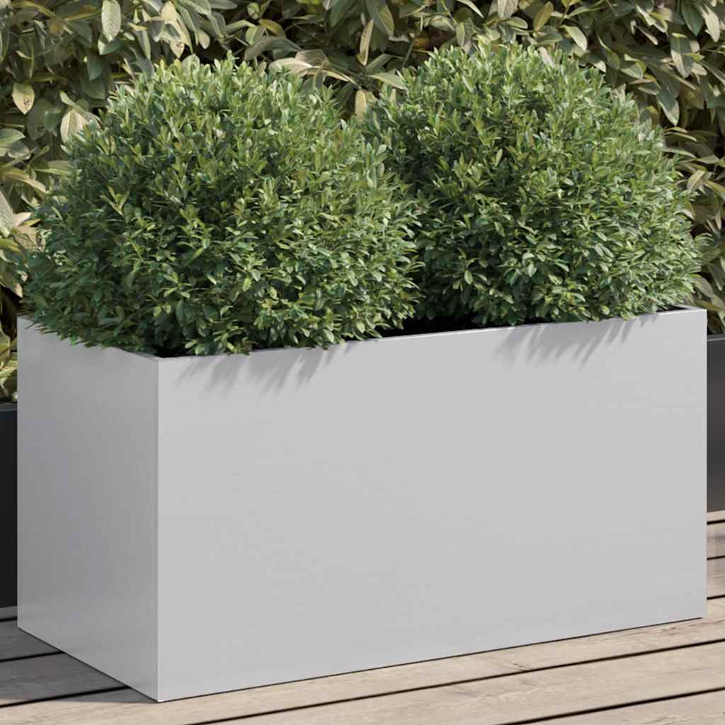 Jardinière Vidaxx 62x30x29 cm acier galvanisé couleur argent