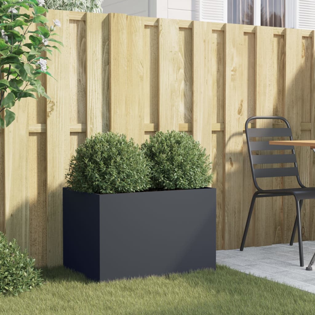 Vidaxx jardinière 62x40x39 cm acier anthracite