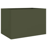 Vidaxx jardinière 62x40x39 cm acier vert olive