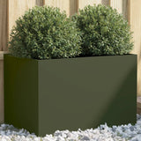Vidaxx jardinière 62x40x39 cm acier vert olive