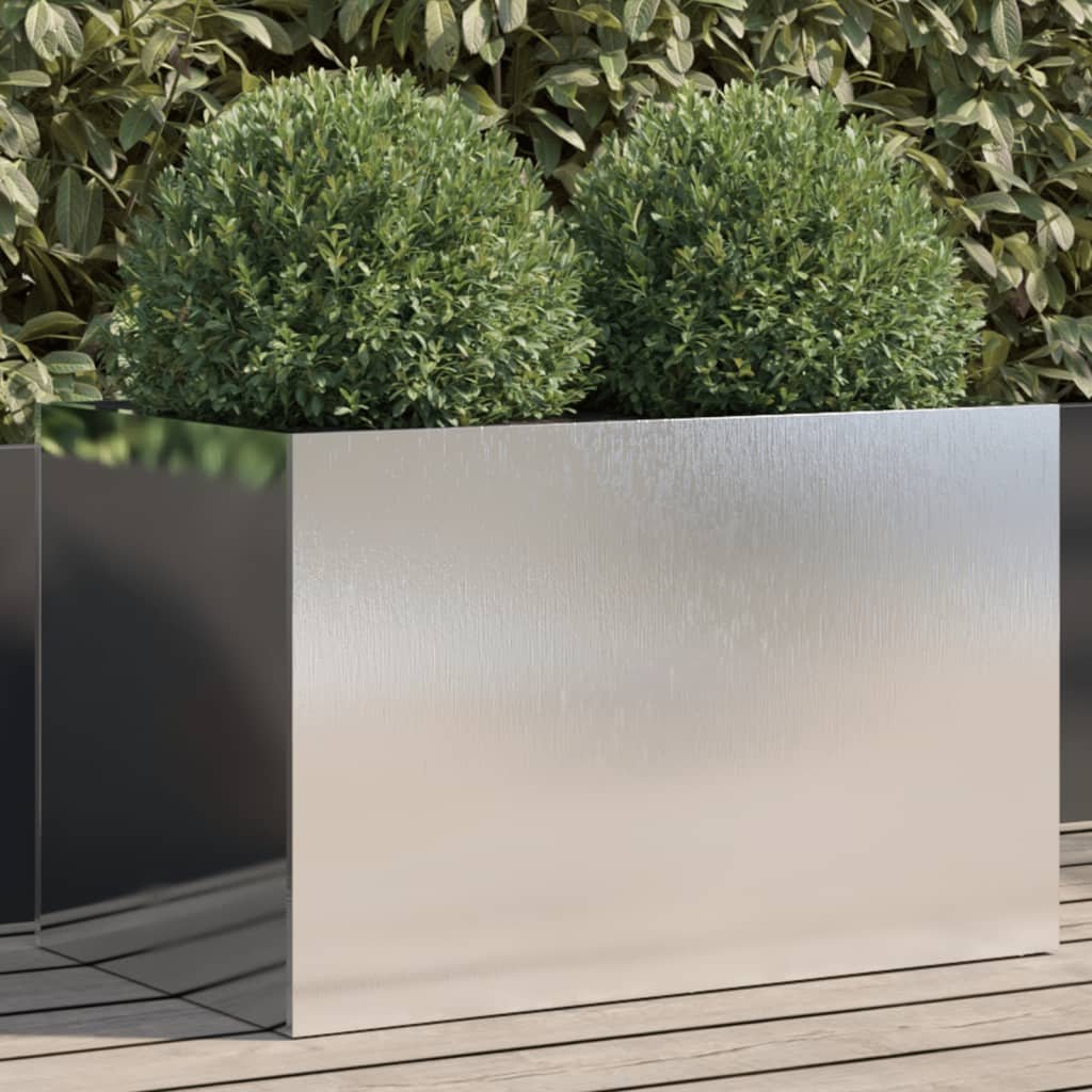Vidaxx jardinière 62x40x39 cm acier inoxydable argenté