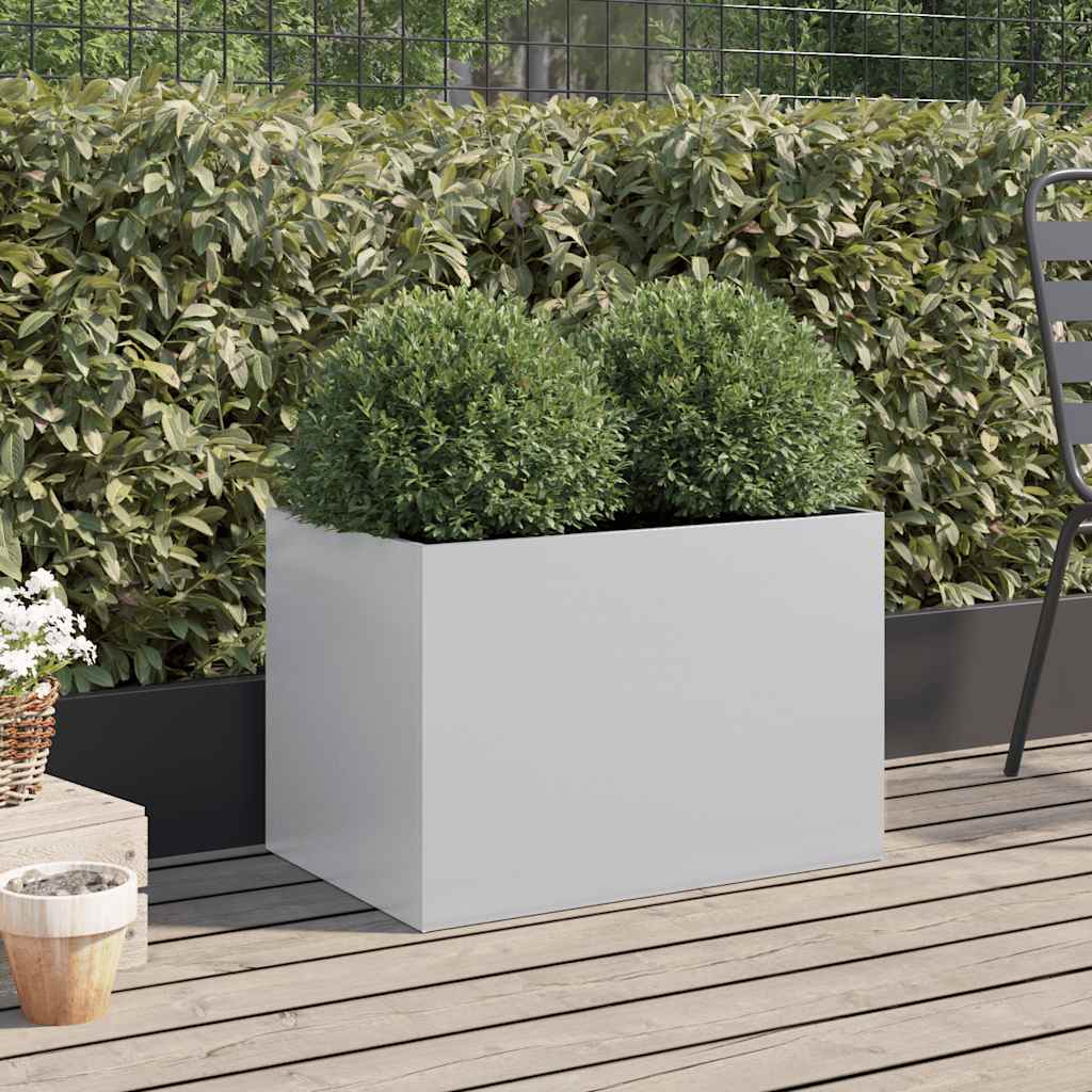 Jardinière Vidaxx 62x40x39 cm acier galvanisé couleur argent