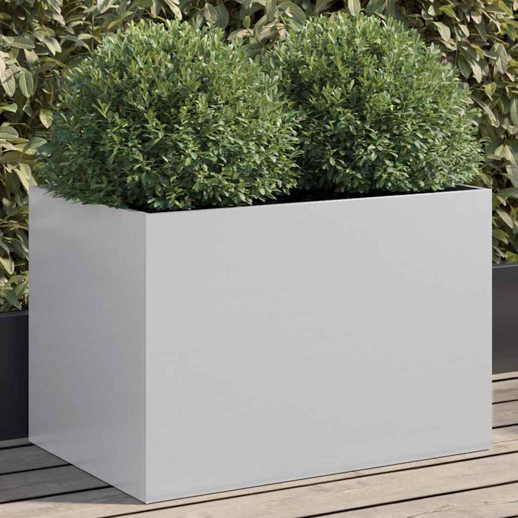 Jardinière Vidaxx 62x40x39 cm acier galvanisé couleur argent