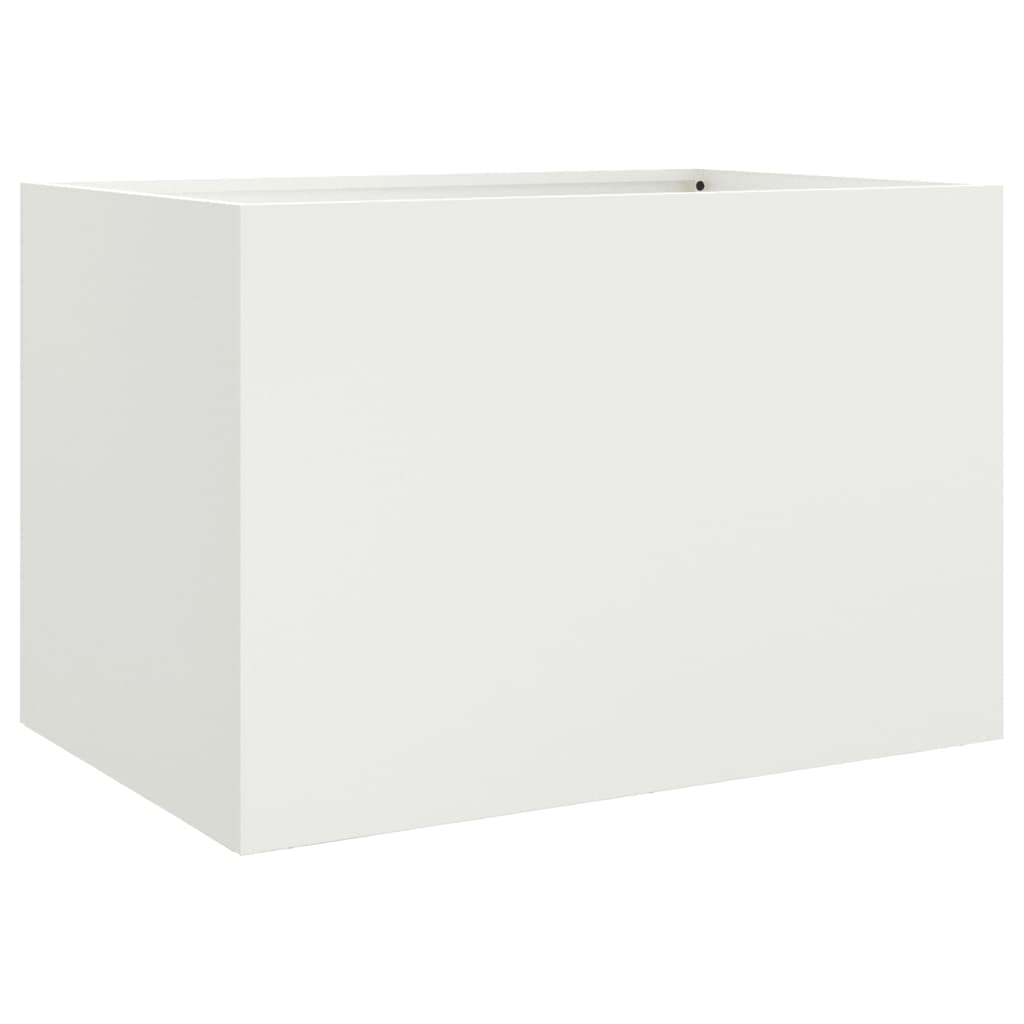 Vidaxx jardinière 62x47x46 cm acier blanc
