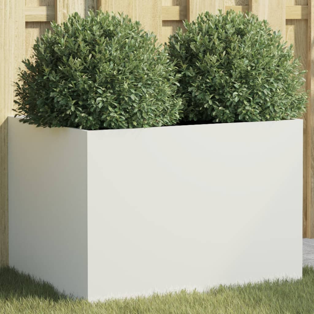 Vidaxx jardinière 62x47x46 cm acier blanc