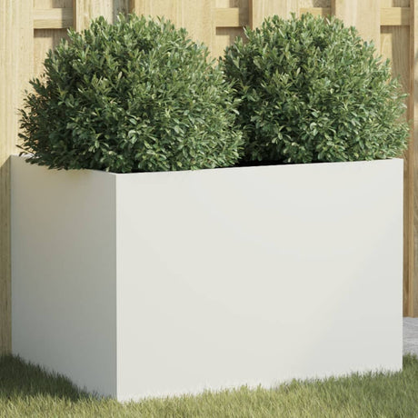 Vidaxx jardinière 62x47x46 cm acier blanc