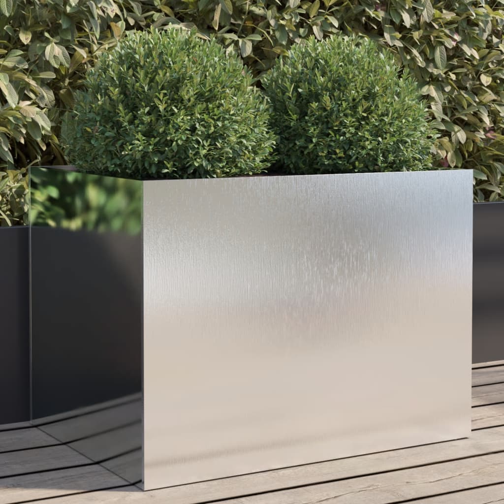 Vidaxx jardinière 62x47x46 cm acier inoxydable argenté