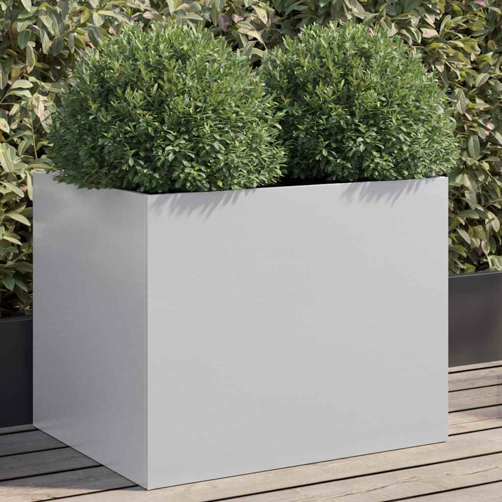 Jardinière Vidaxx 62x47x46 cm acier galvanisé couleur argent