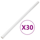 Vidaxl -kabelkanaler med klämmor Ø30 mm 30 m PVC