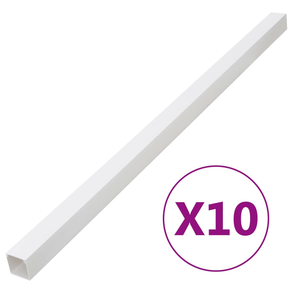 Vidaxxl goulotte de câbles 100x60 mm 10 m PVC