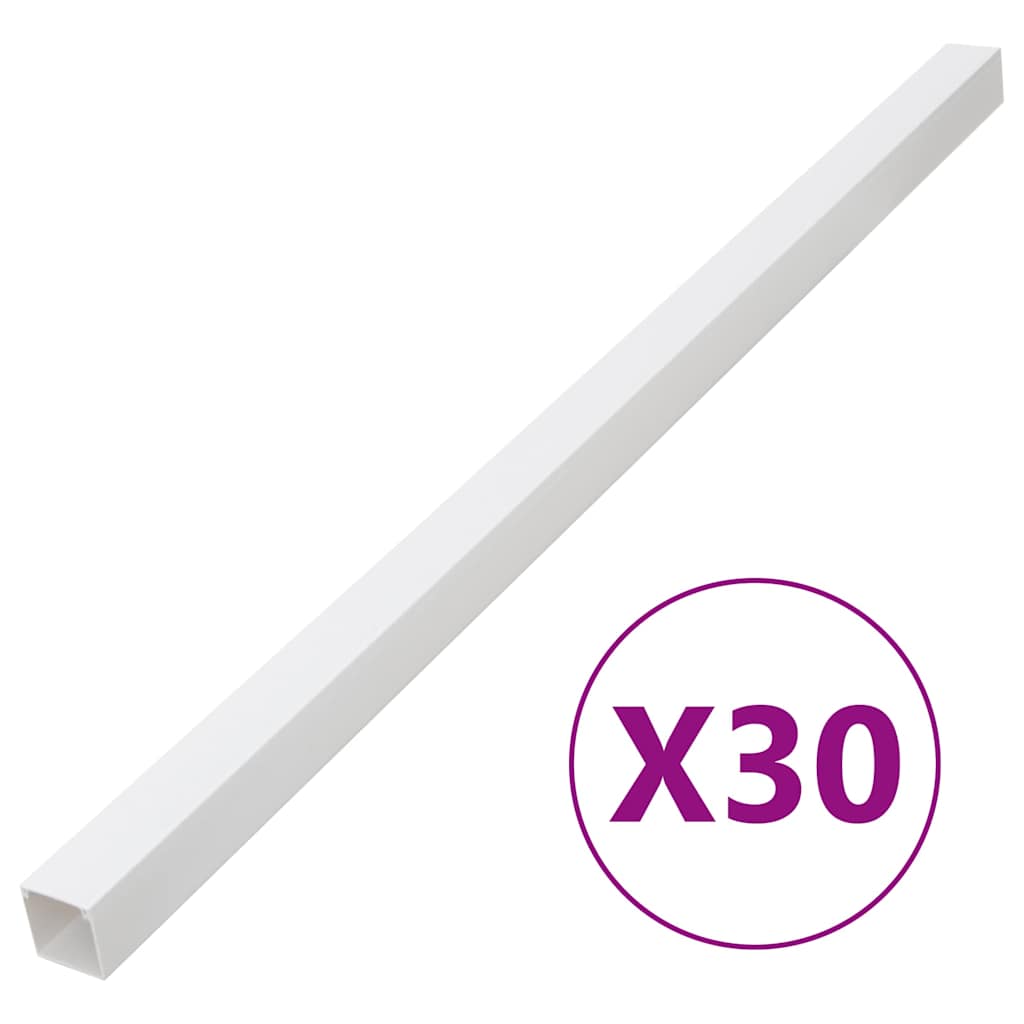 Vidaxxl goulotte de câbles 33x33 mm 30 m PVC