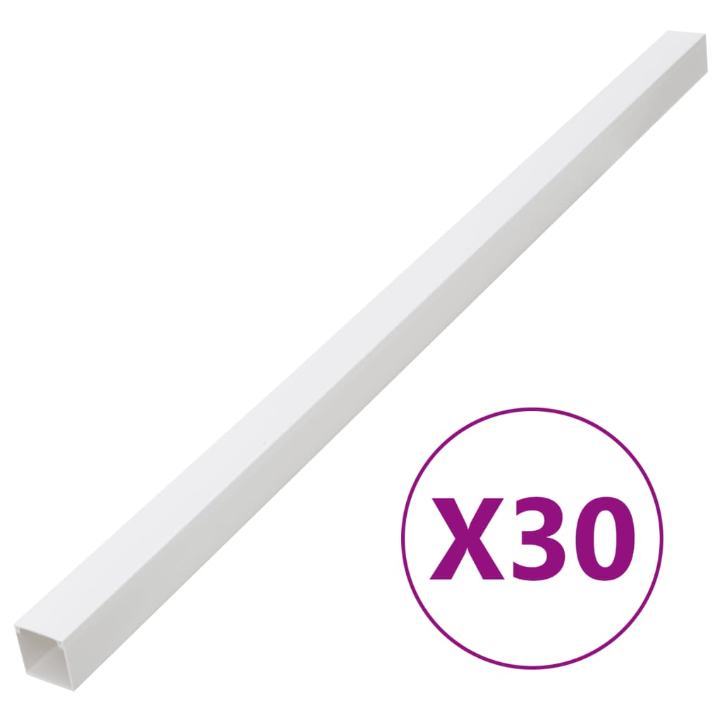 Vidaxxl goulotte de câbles 100x60 mm 30 m PVC