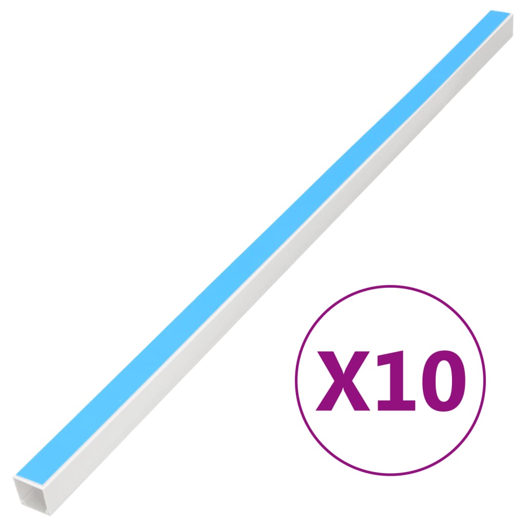 Vidaxxl goulotte de câbles autocollante 20x10 mm 10 m PVC