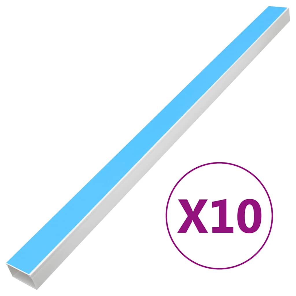 Vidaxxl goulotte de câbles autocollante 100x60 mm 10 m PVC