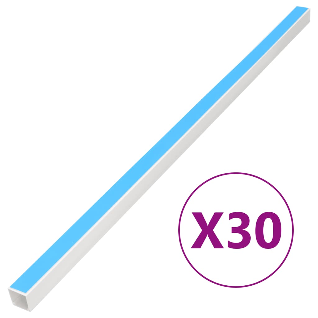 Vidaxxl goulotte de câbles autocollante 25x25 mm 30 m PVC