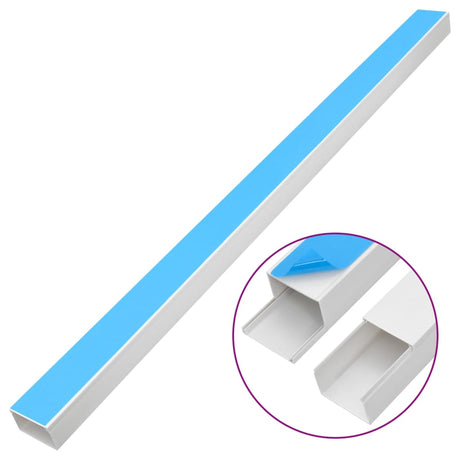 Vidaxxl goulotte de câbles autocollante 60x60 mm 30 m PVC