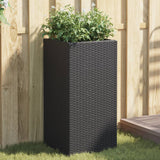 VidaXL Plantenbakken 2 st 40x40x80 cm poly rattan zwart