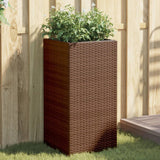 Plantadores Vidaxl 2 ST 40x40x80 cm Poly Rattan Brown