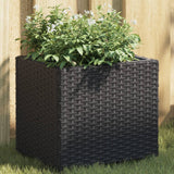 Vidaxl Planters 2 st 36x30x32 cm Poly Rattan Black