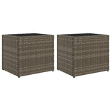 Plantadores Vidaxl 2 ST 36X30X32 CM Poly Rattan Gray