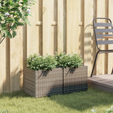 Plantadores Vidaxl 2 ST 36X30X32 CM Poly Rattan Gray