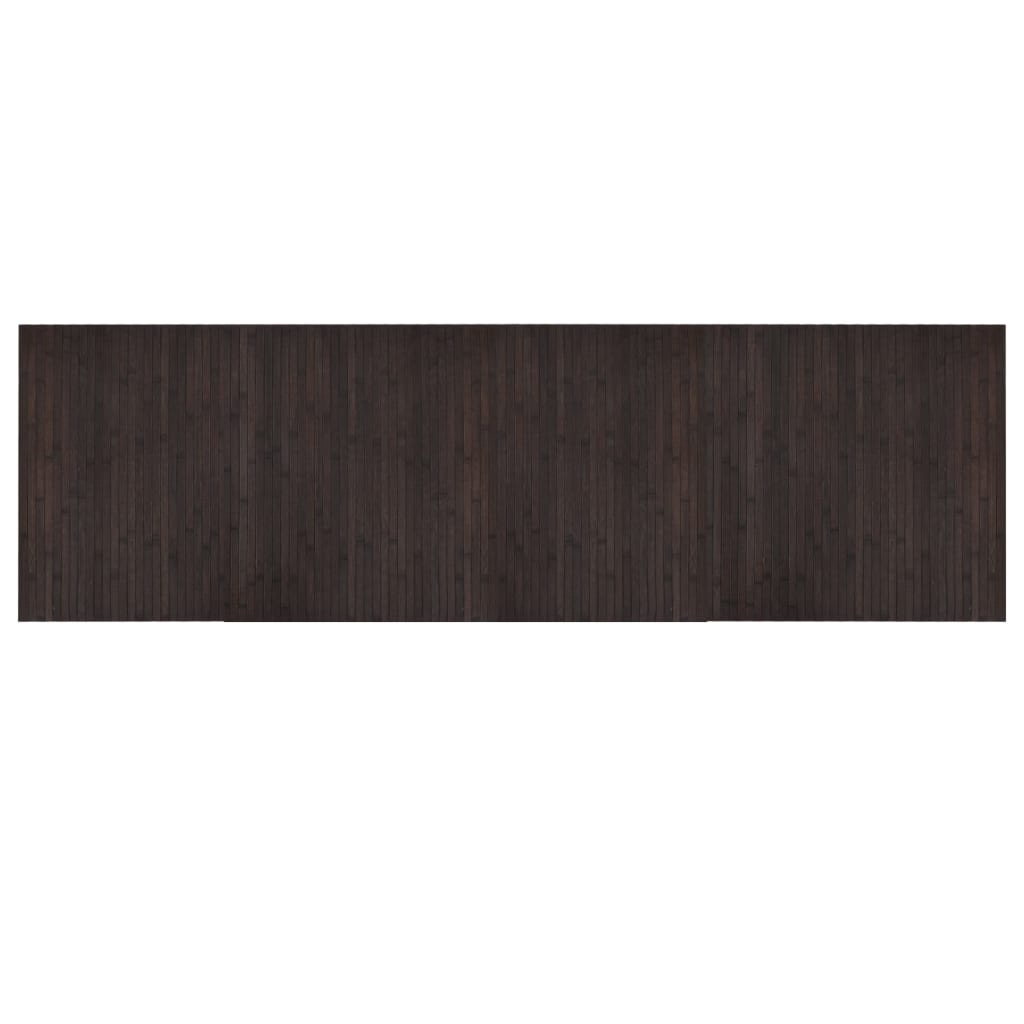 VidaXL Tapis rectangulaire 60x200 cm bambou marron foncé