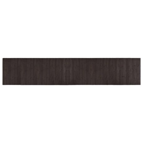 VidaXL Tapis rectangulaire 60x300 cm bambou marron foncé