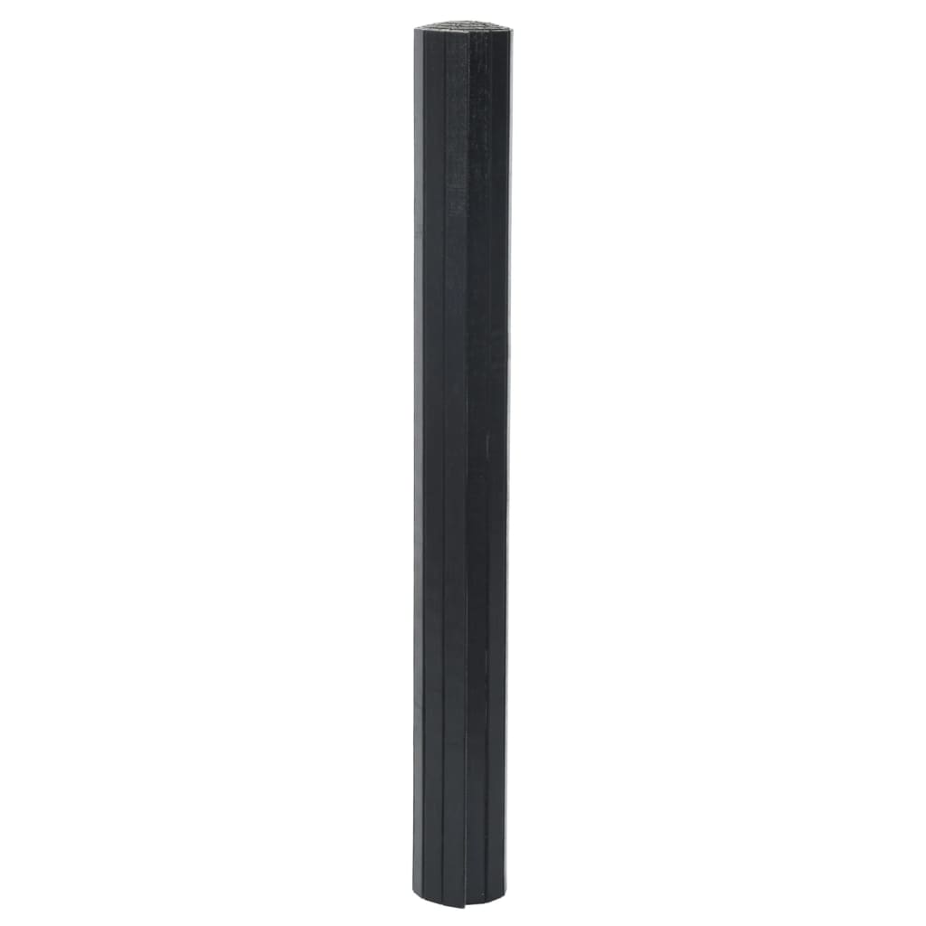 VidaXL Tapis rectangulaire 70x200 cm bambou noir
