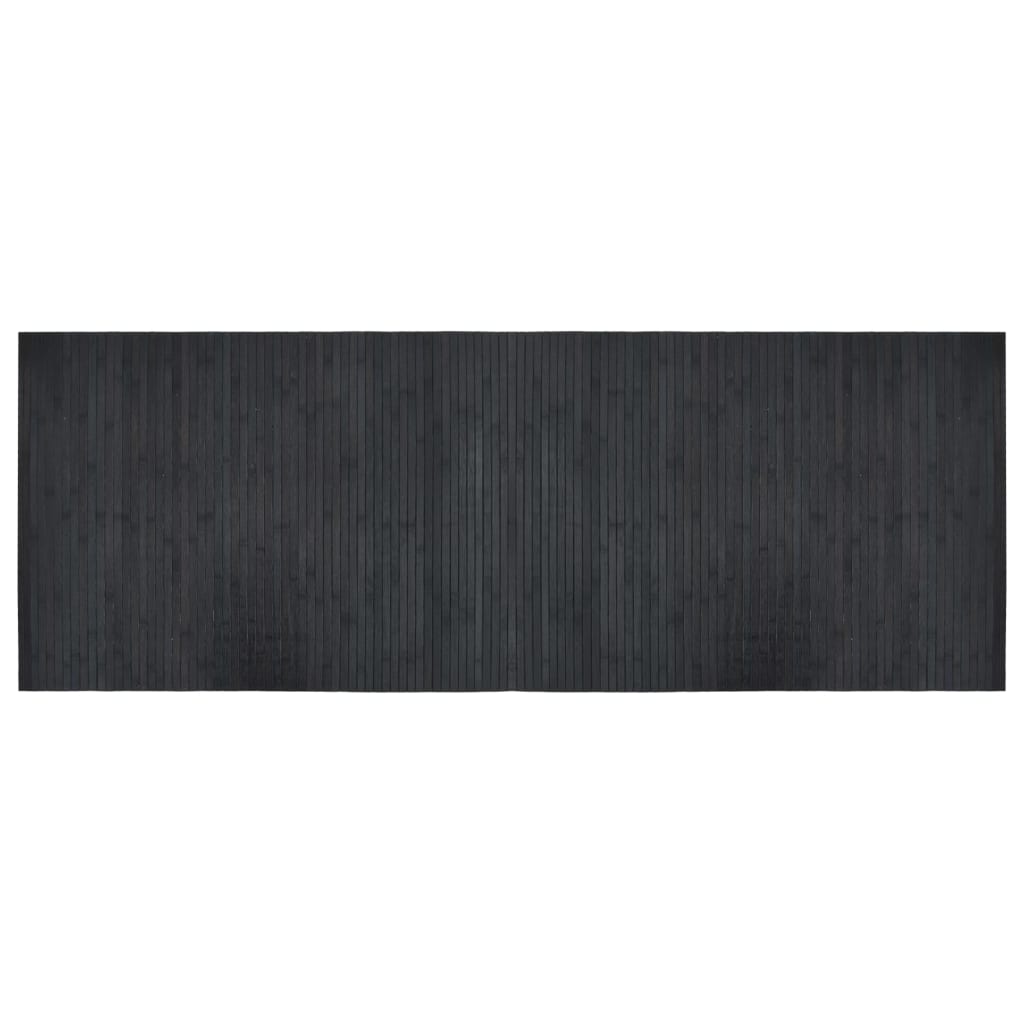 VidaXL Tapis rectangulaire 70x200 cm bambou gris