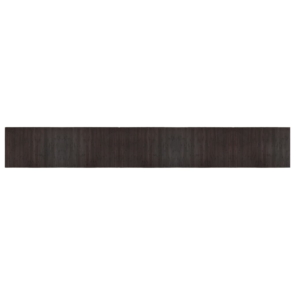 Vidaxl Rug Rectangular 70x500 cm Bamboo Dark Brown