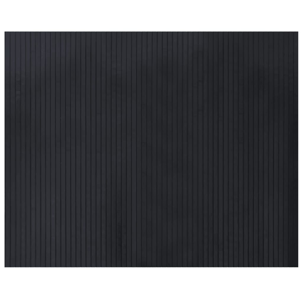 VidaXL Tapis rectangulaire 80x100 cm bambou noir