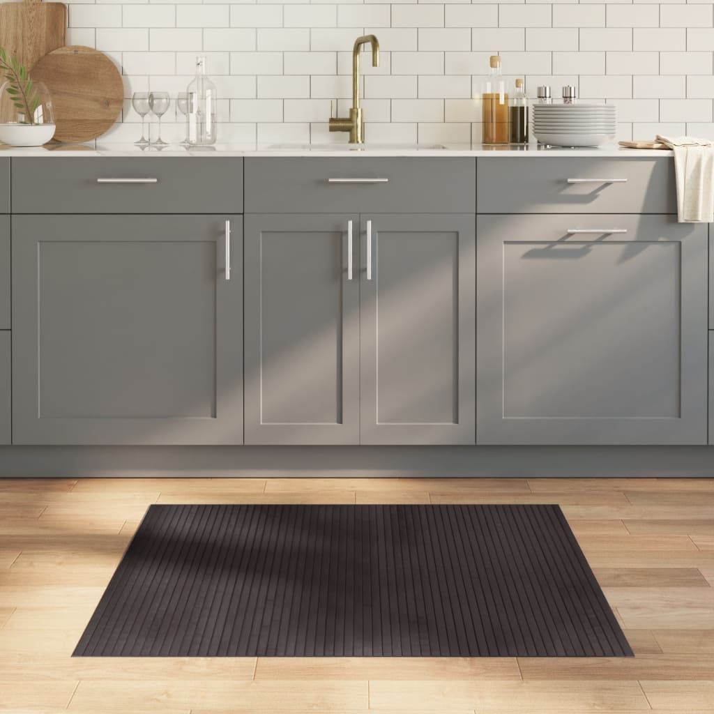 Vidaxx tapis rectangulaire 80x100 cm bambou marron foncé