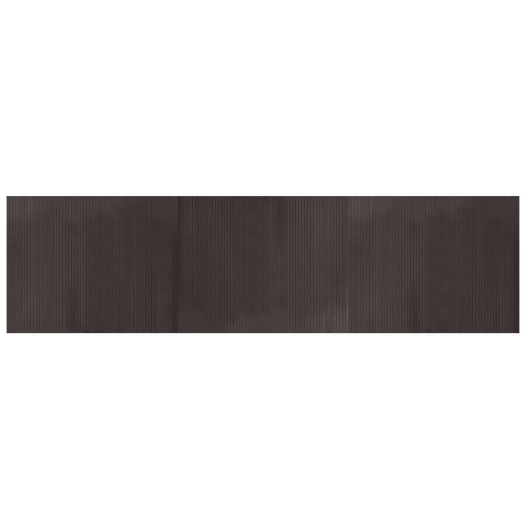 Vidaxl Rug Rectangular 80x300 cm Bamboo Dark Brown