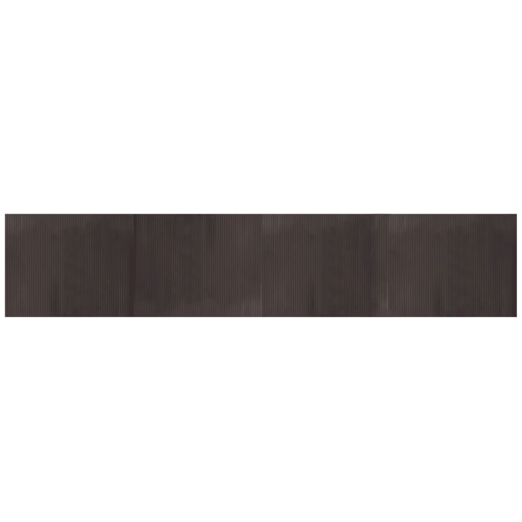 Vidaxl Rug Rectangular 80x400 cm Bamboo Dark Brown