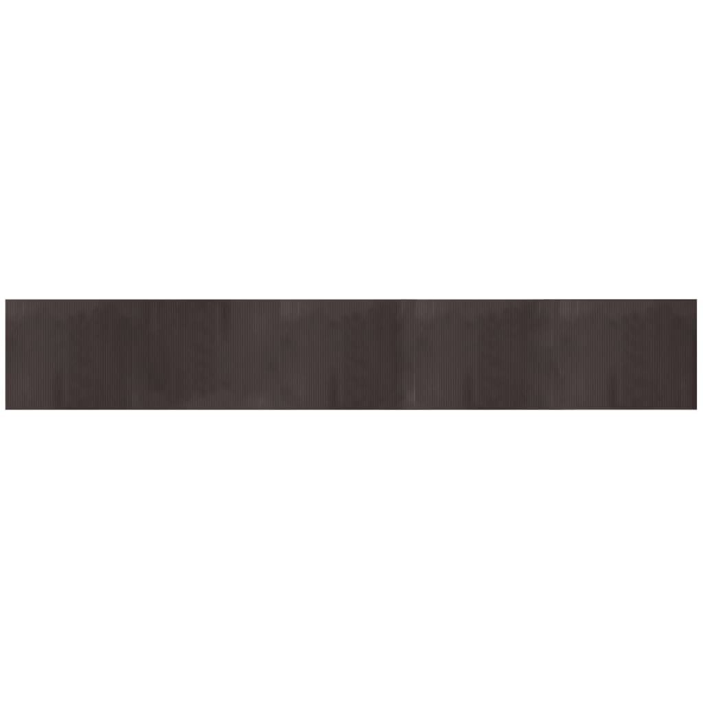 Vidaxx tapis rectangulaire 80x500 cm bambou marron foncé
