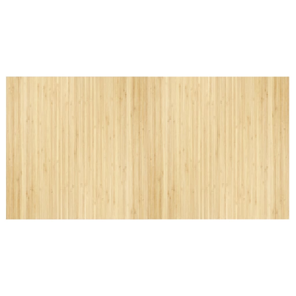 Tapis vidaxl rectangulaire 100x200 cm Bamboo Light Natural