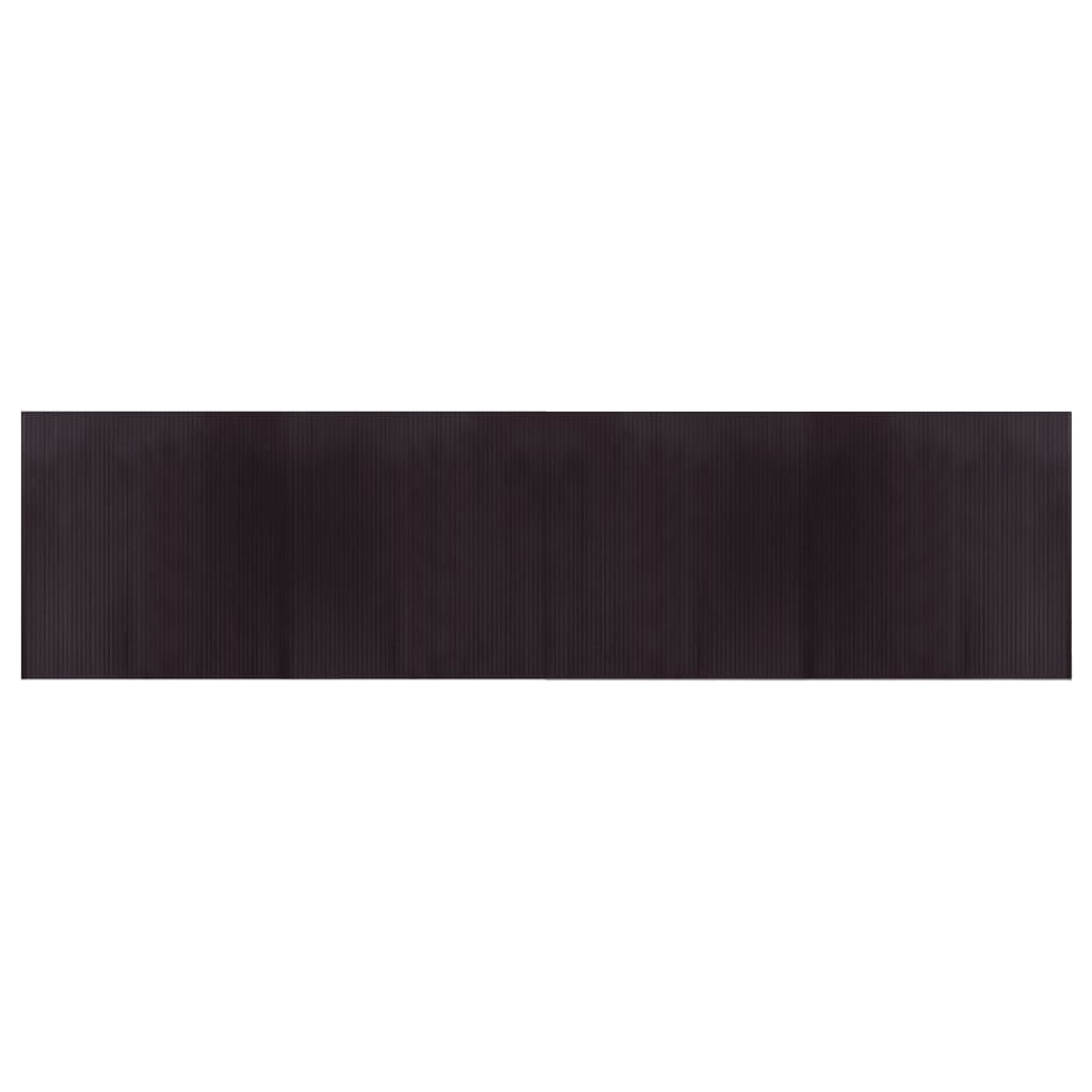 Vidaxx tapis rectangulaire 100x400 cm bambou marron foncé
