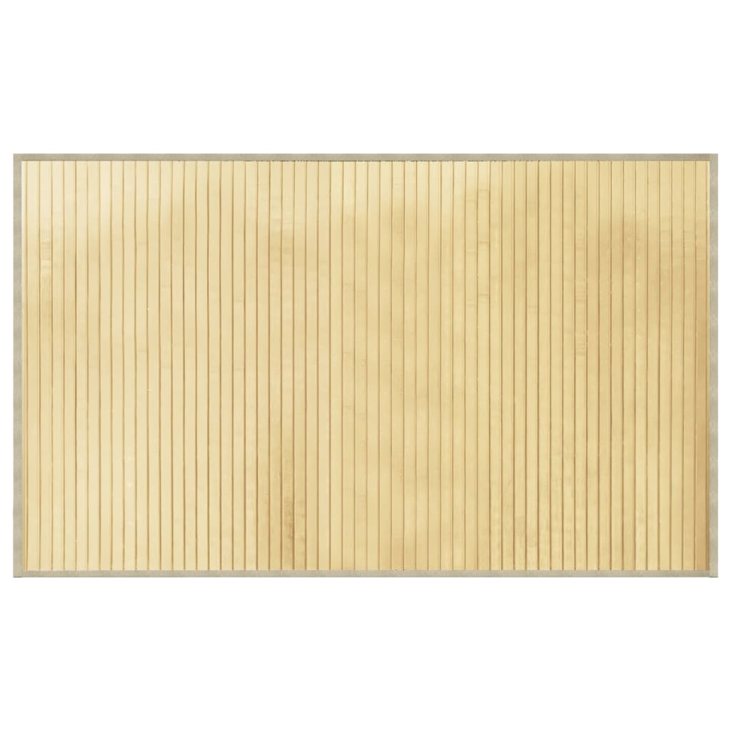 Tapis vidaxl rectangulaire 60x100 cm Bamboo Light Natural