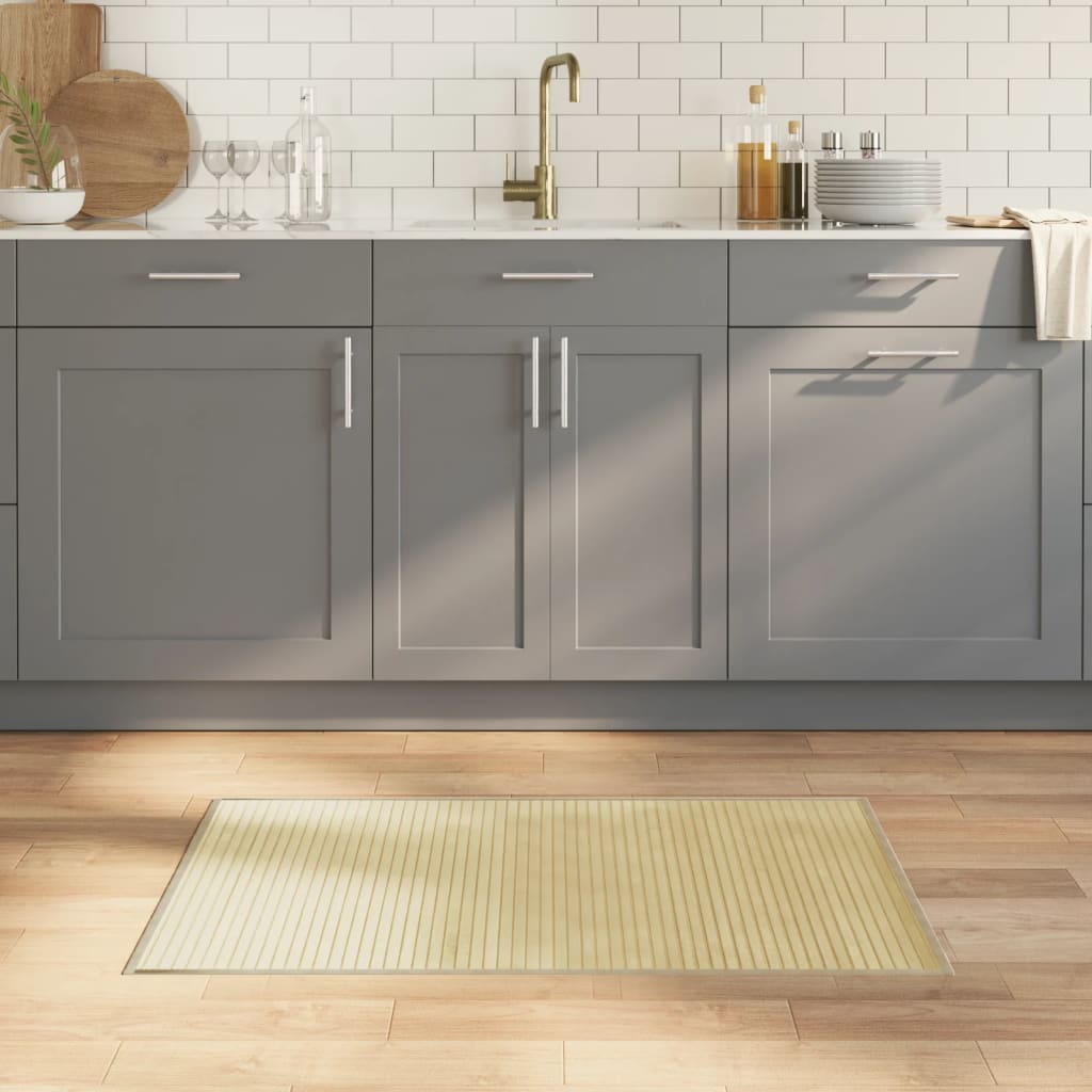 Vidaxx tapis rectangulaire 60x100 cm bambou naturel clair
