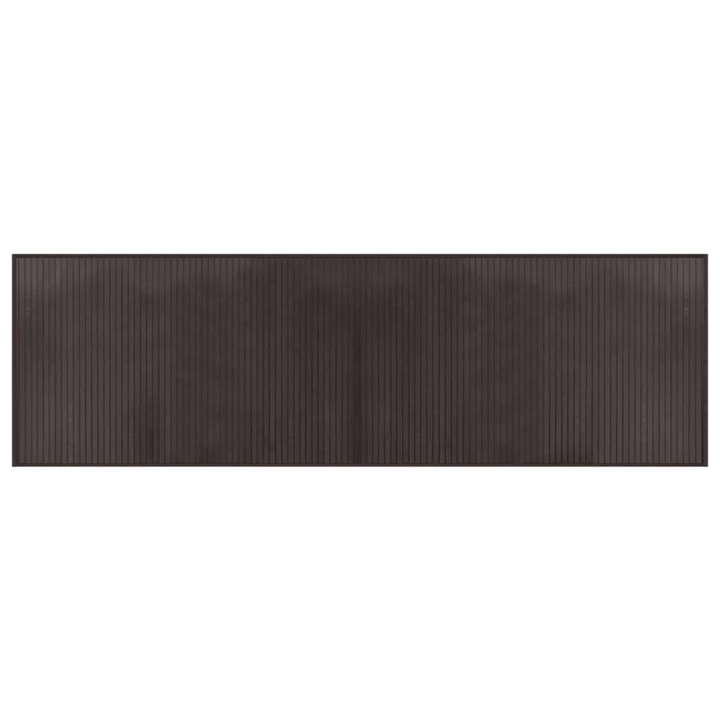 Vidaxl Rug Rectangular 60x200 cm Bamboo Dark Brown