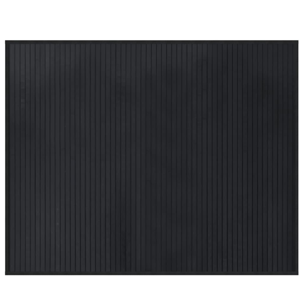 VidaXL Tapis rectangulaire 80x100 cm bambou noir