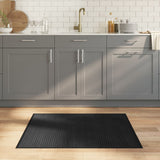VidaXL Tapis rectangulaire 80x100 cm bambou noir